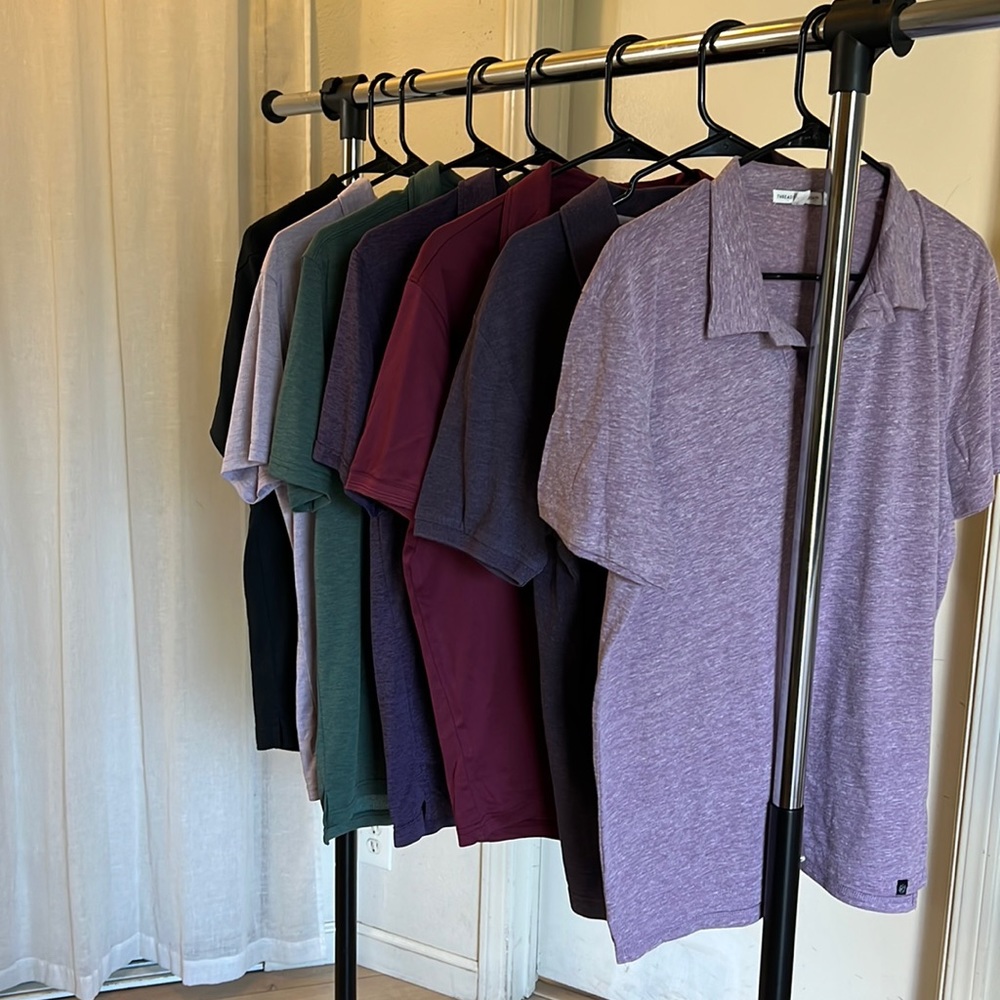 Variety of casual seven shirts size Medium.